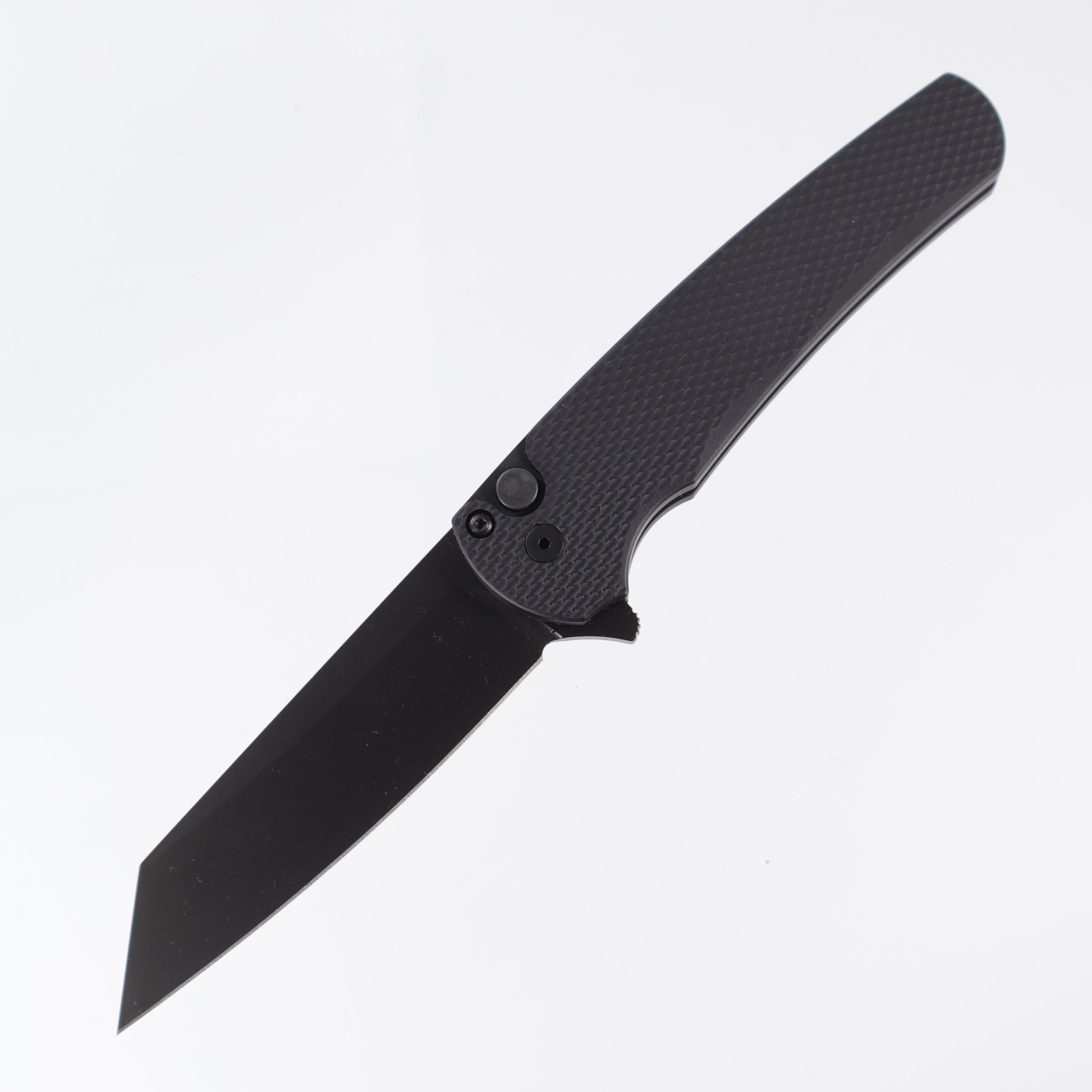 Pro-Tech Malibu - Black Textured Aluminum - DLC S35VN Reverse Tanto - 5406