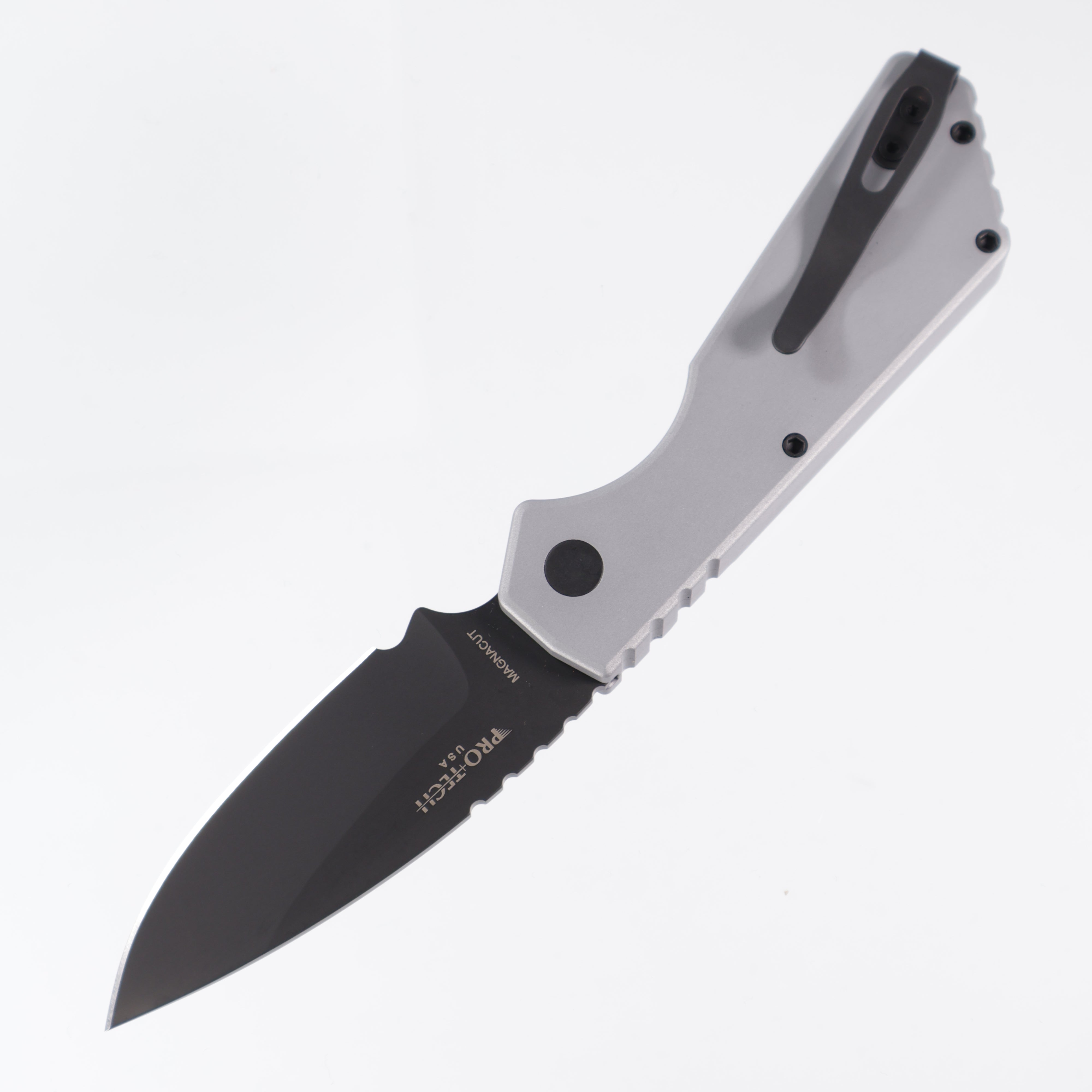 Protech Strider PT+ PT203-GREY - Grey Handle - DLC Magnacut