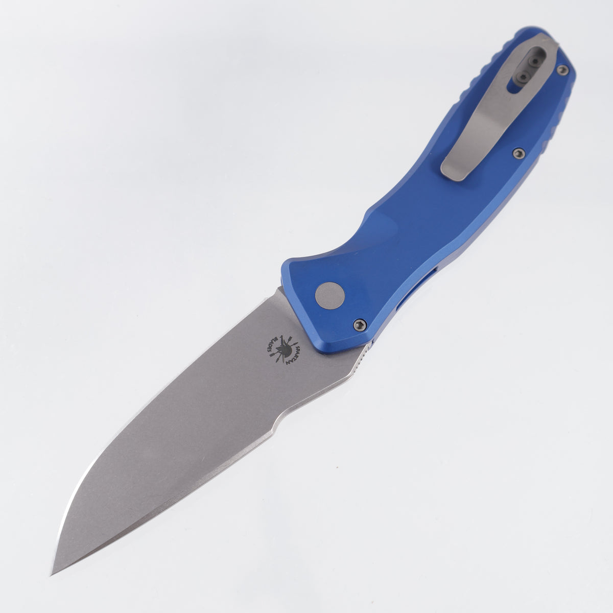 Pro-Tech Spartan Pallas Auto - Blue Aluminum - Stonewash Magnacut - SB1101-BLUE