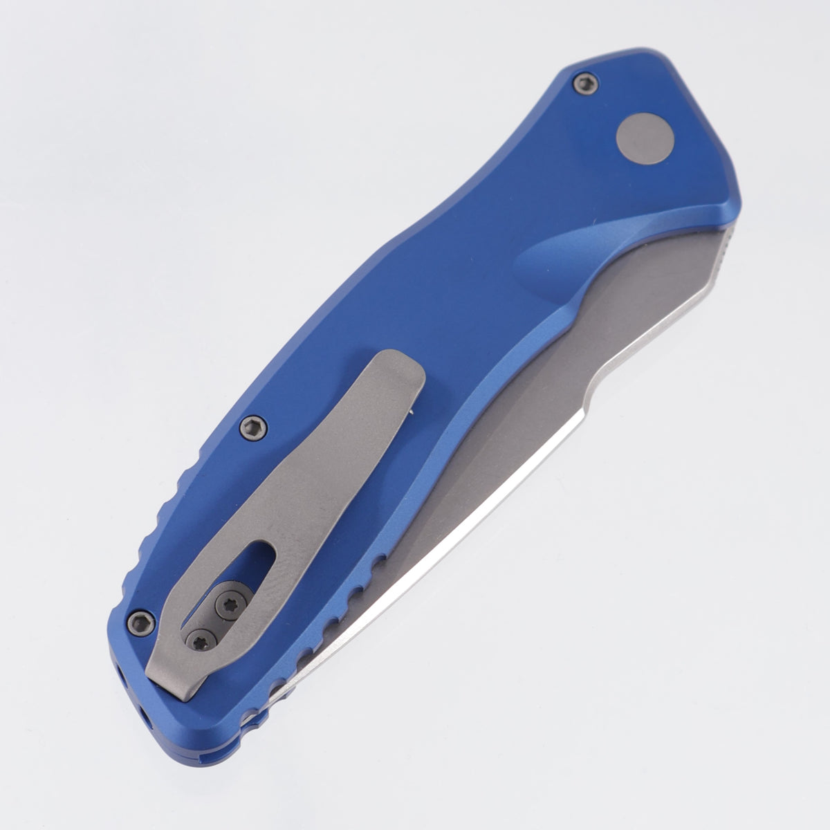 Pro-Tech Spartan Pallas Auto - Blue Aluminum - Stonewash Magnacut - SB1101-BLUE