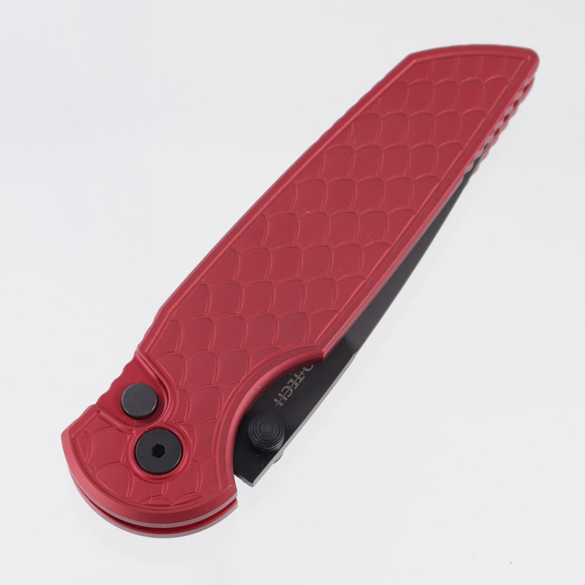 Pro-Tech TR-3 Integrity - Red Reptile Texture Aluminum - DLC Magnacut - INT1106-REPTILE RED