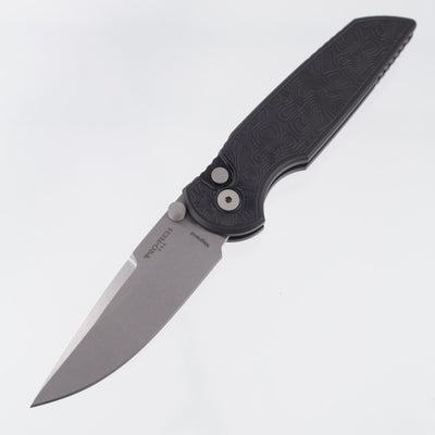 Pro-Tech TR-3 Integrity - Black Topo Texture Aluminum - Stonewash Magnacut - INT1105-TOPO