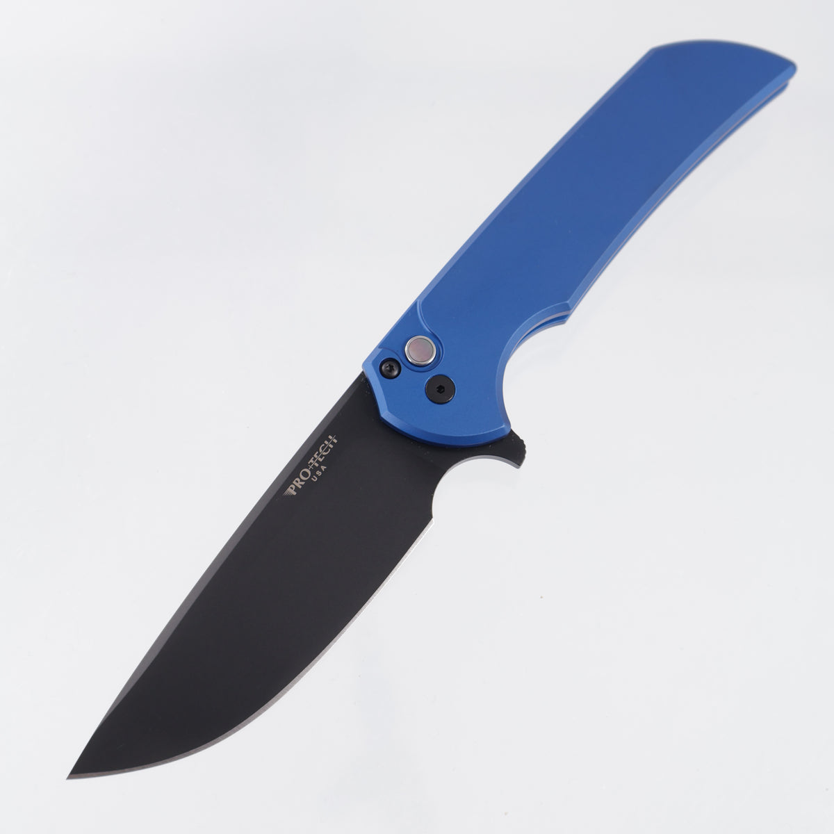Pro-Tech Mordax - Blue Aluminum w/ Black Lip Pearl Button - DLC Magnacut - MX103-LTD BLUE