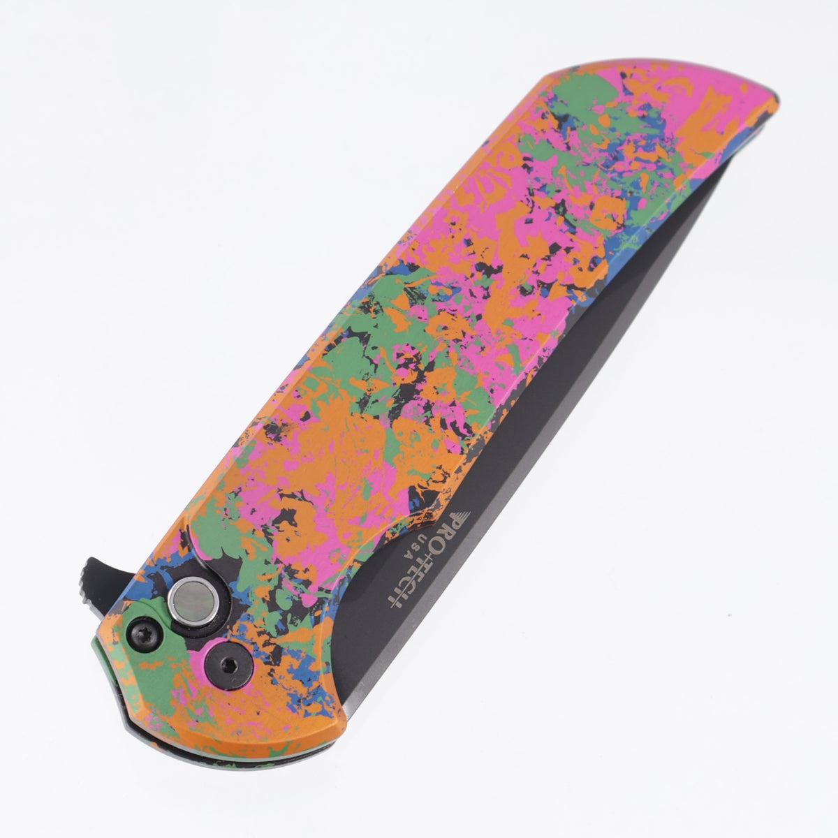 Pro-Tech Mordax - Retro Arcade Anodized Aluminum w/ Black Lip Pearl Button - DLC Magnacut - BR.Mordax.2 - BROP Exclusive