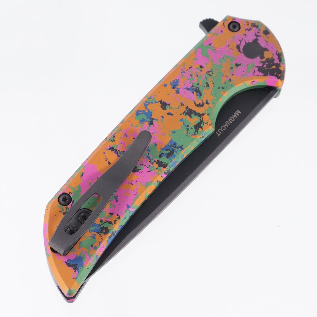 Pro-Tech Mordax - Retro Arcade Anodized Aluminum w/ Black Lip Pearl Button - DLC Magnacut - BR.Mordax.2 - BROP Exclusive
