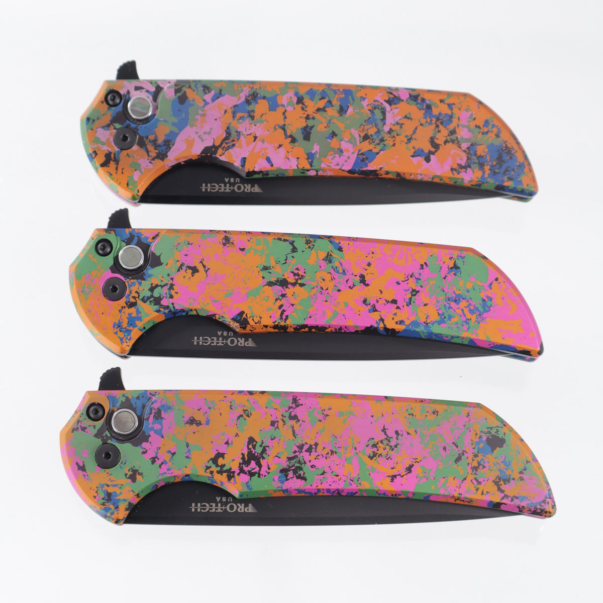 Pro-Tech Mordax - Retro Arcade Anodized Aluminum w/ Black Lip Pearl Button - DLC Magnacut - BR.Mordax.2 - BROP Exclusive