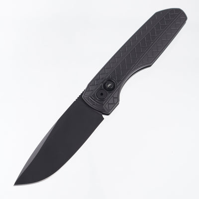 Pro-Tech Vero Synapse 2 Auto Operator - Black Herringbone Texture Aluminum w/ Tritium Button Inlay - Sterile DLC MagnaMax - VERO2106 MM-OP