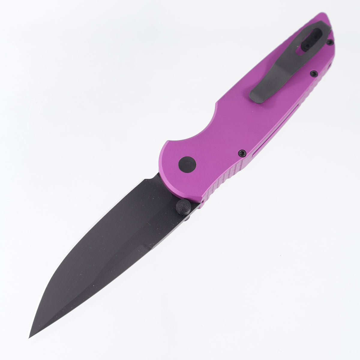 Pro-Tech TR-3 Integrity - Purple Aluminum w/ Black Lip Pearl Button - DLC Magnacut - INT1103-LTD PURPLE