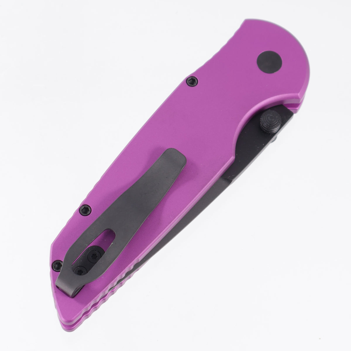 Pro-Tech TR-3 Integrity - Purple Aluminum w/ Black Lip Pearl Button - DLC Magnacut - INT1103-LTD PURPLE
