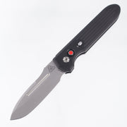Pro-Tech PDW Invictus Auto - Black Aluminum w/ Steel Safety & Red G10 Button - Stonewash Magnacut - 1804