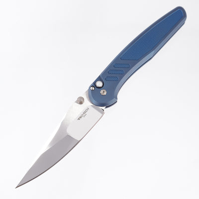 Pro-Tech Avalon - Sapphire PVD 17-4 Stainless Steel Knurled w/ Mother Of Pearl Button - Mike Irie Compound Grind Mirror Polish 154CM - 2026 Avalon Custom 011