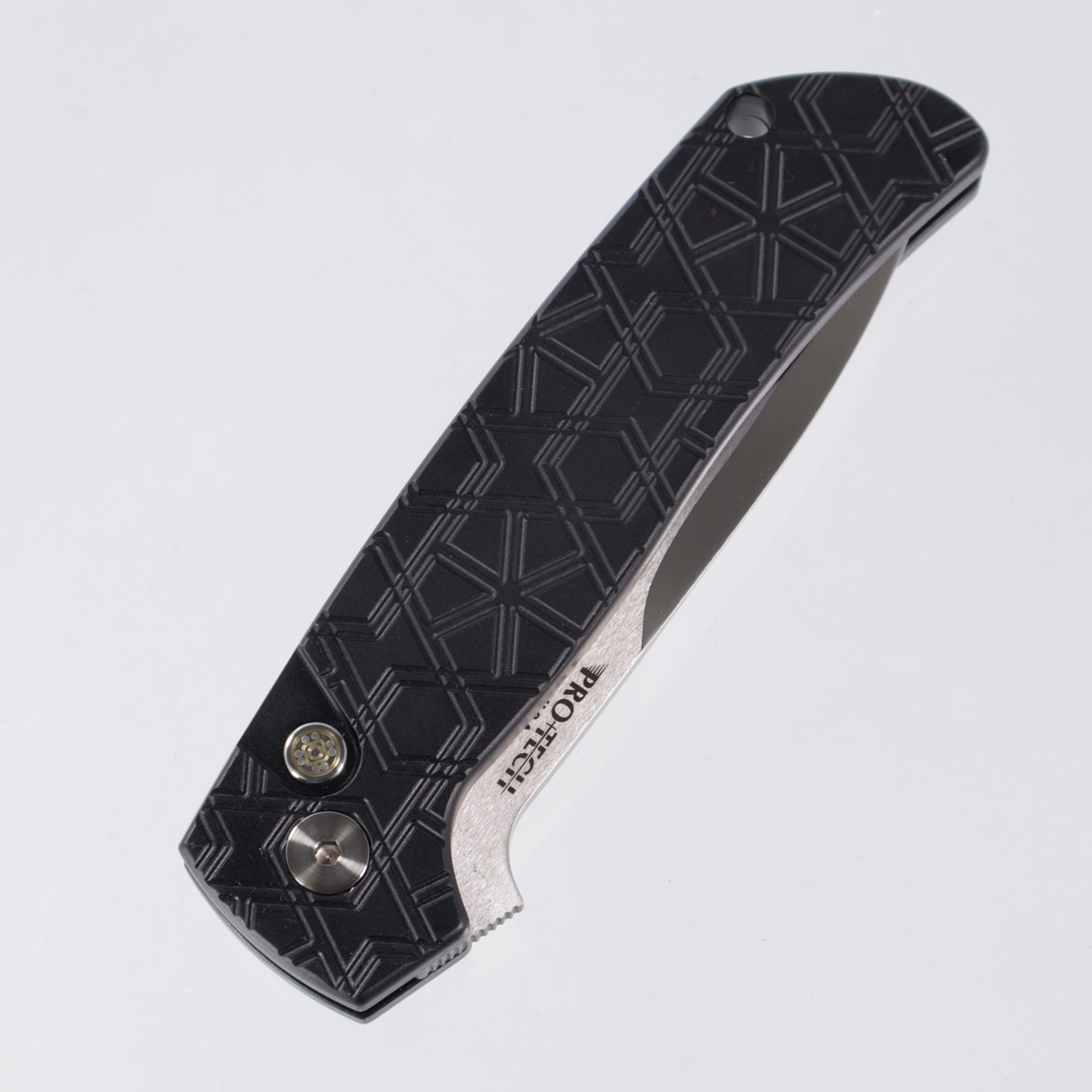 Pro-Tech ATCF - Black Aluminum w/ Traffic Pattern & Mosaic Pin Button - Mike Irie Mirror Polish - NYCKS.ATCF.1