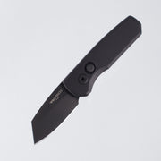 Pro-Tech Runt 5 - Black Aluminum - DLC 20CV Reverse Tanto - R5203