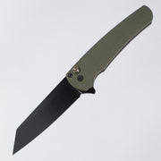 Pro-Tech Malibu - Green Textured Aluminum w/ Mosaic Pin Button - DLC Magnacut Reverse Tanto - NYCKS.Malibu.1