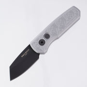 Pro-Tech Runt 5 - Grey Aluminum w/ Nexus Pattern - DLC 20CV Reverse Tanto - R5203-GREY Nexus