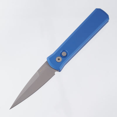 Pro-Tech Godson - Blue Aluminum - Beadblast 154CM - 720-BLUE