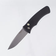 Pro-Tech Duke - Black Aluminum w/ Gold Lip Pearl Button - Stonewash Magnacut - BSW25.Duke.1