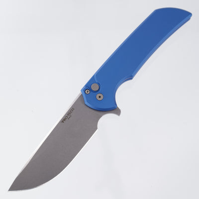 Pro-Tech Mordax - Blue Aluminum - Stonewash Magnacut - MX101-BLUE