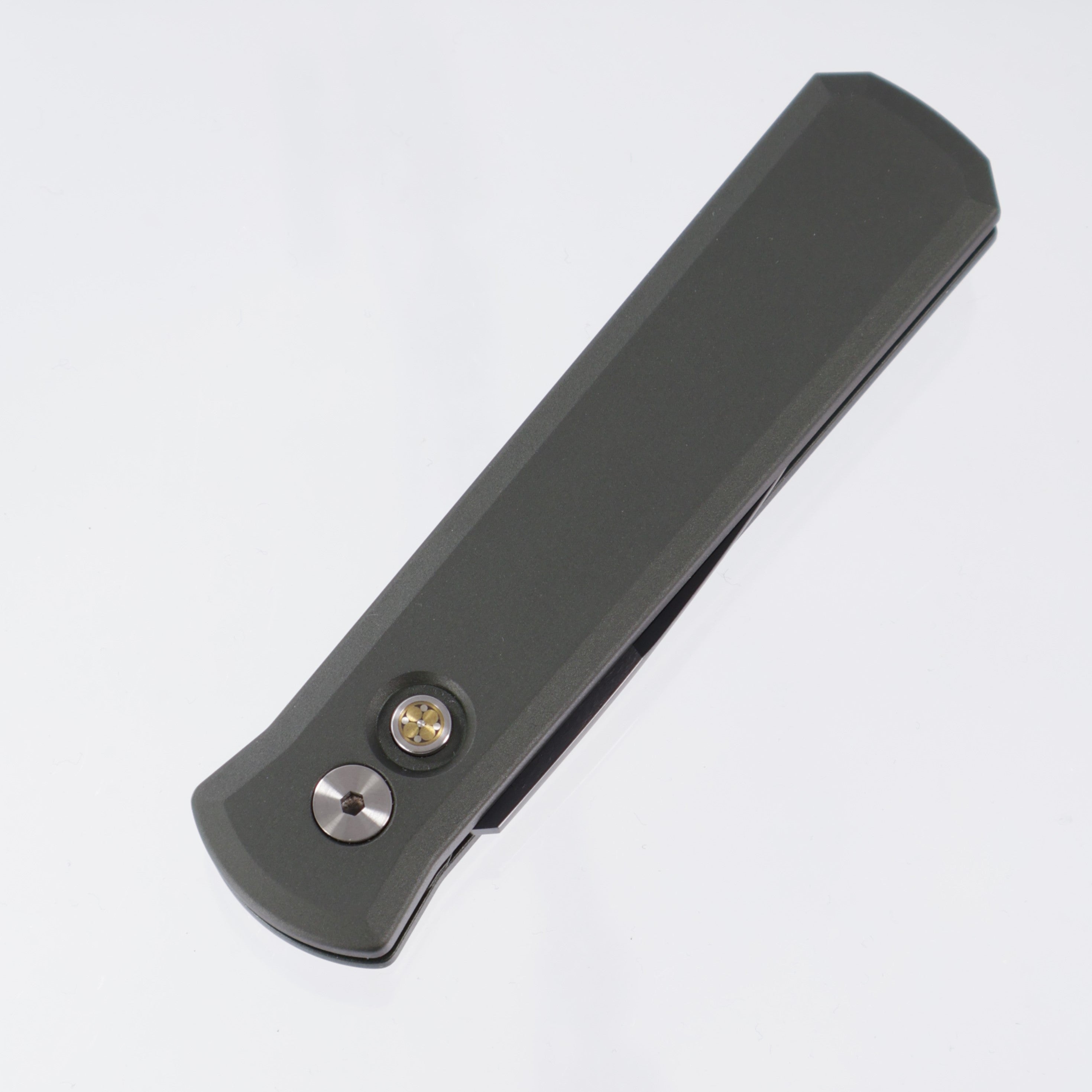 Pro-Tech Godson CCKSF25.Godson.1 - Green Handle w/ Mosaic Pin button - Satin DLC 20CV