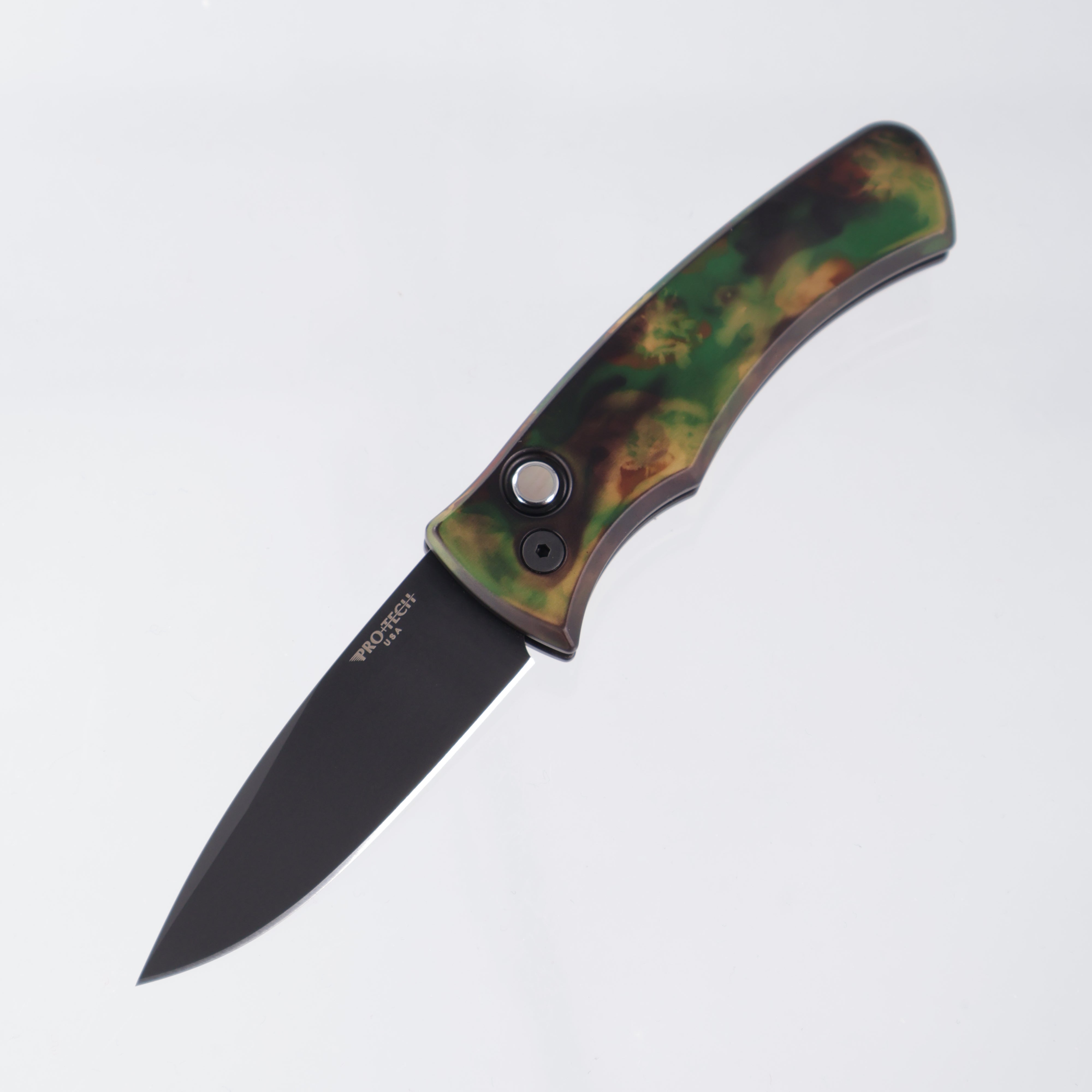 Pro-Tech Duke 2 - Woodland Camo Aluminum - DLC Magnacut - DUKE2103-WOODLAND