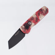 Pro-Tech Runt 5 - Crimson Tiger Camo w/ Black Lip Pearl Button - DLC Magnacut Reverse Tanto - R5403-CTC