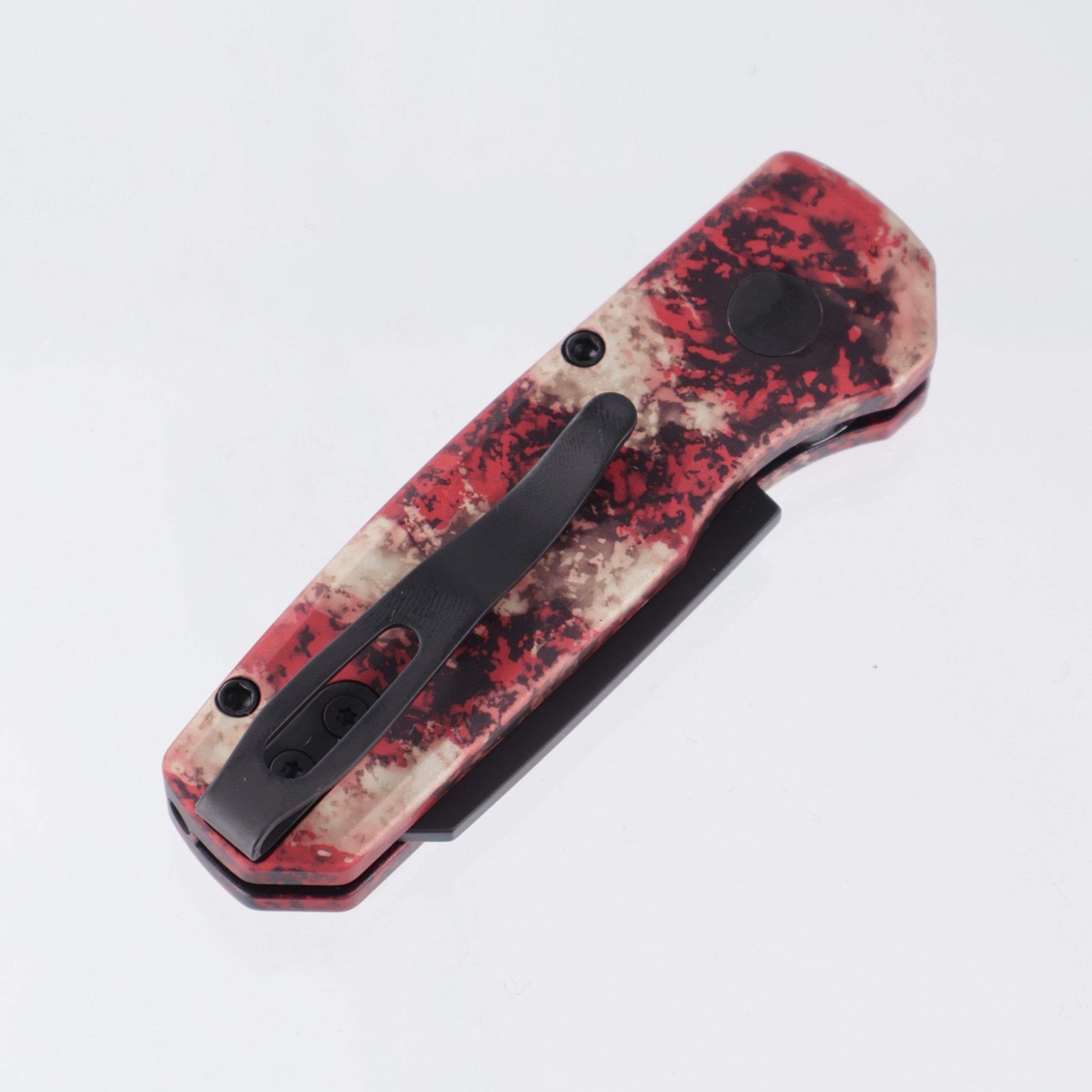 Pro-Tech Runt 5 - Crimson Tiger Camo w/ Black Lip Pearl Button - DLC Magnacut Reverse Tanto - R5403-CTC