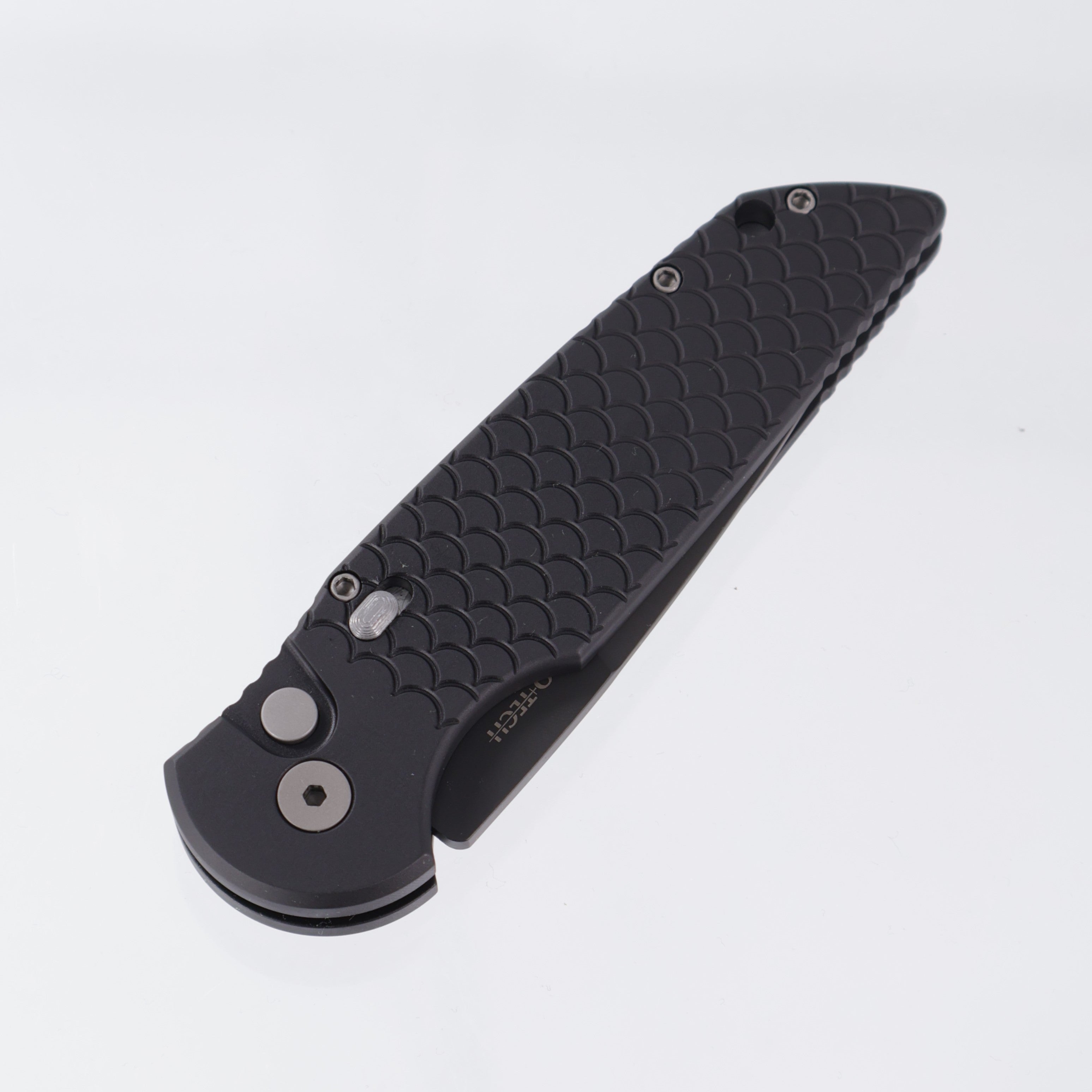 Pro-Tech TR-3 X1 Auto - Black Aluminum w/ Fishscale Texture - DLC 154CM - TR-3 X1 M (TR3)
