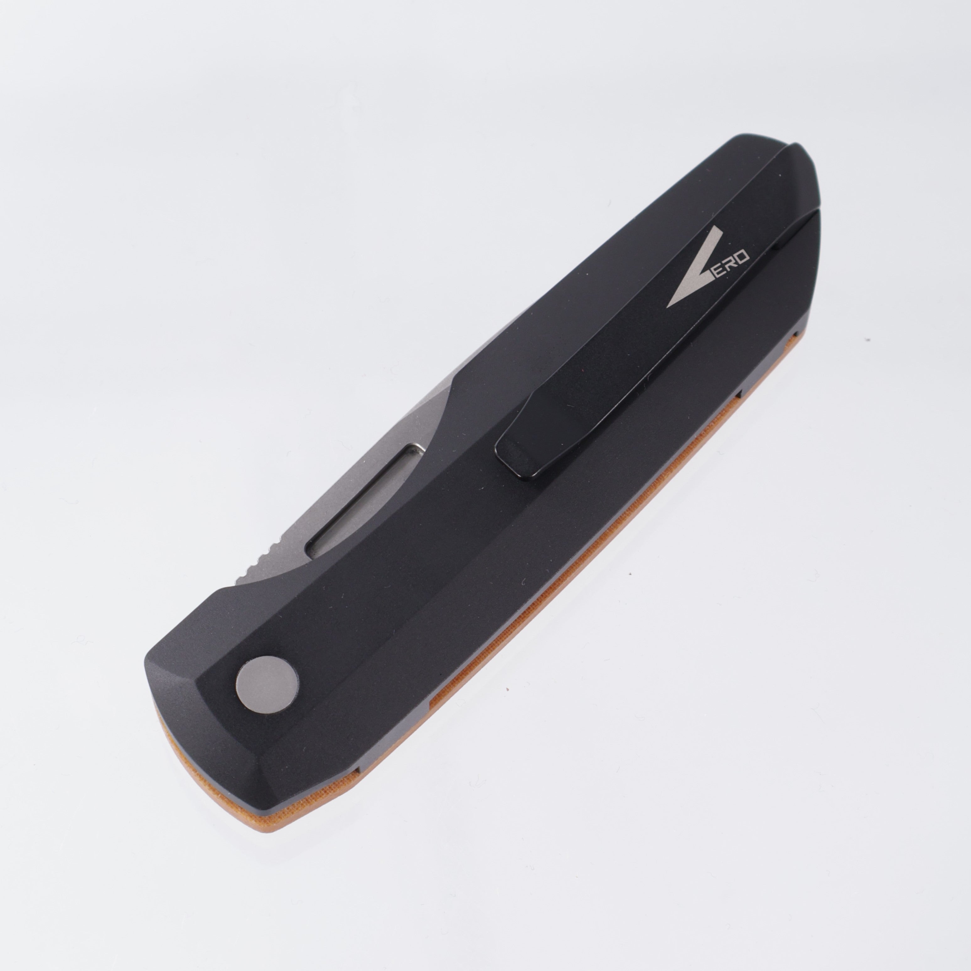 Pro-Tech x Vero Synapse Auto - Natural Linen Micarta Lid - Stonewash Magnacut - VERO1211-NATURAL LINEN