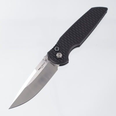 Pro-Tech TR-3 Integrity - Black Aluminum w/ Relic Milling & Black Lip Pearl Button - Satin Magnacut - INT1105-LTD-