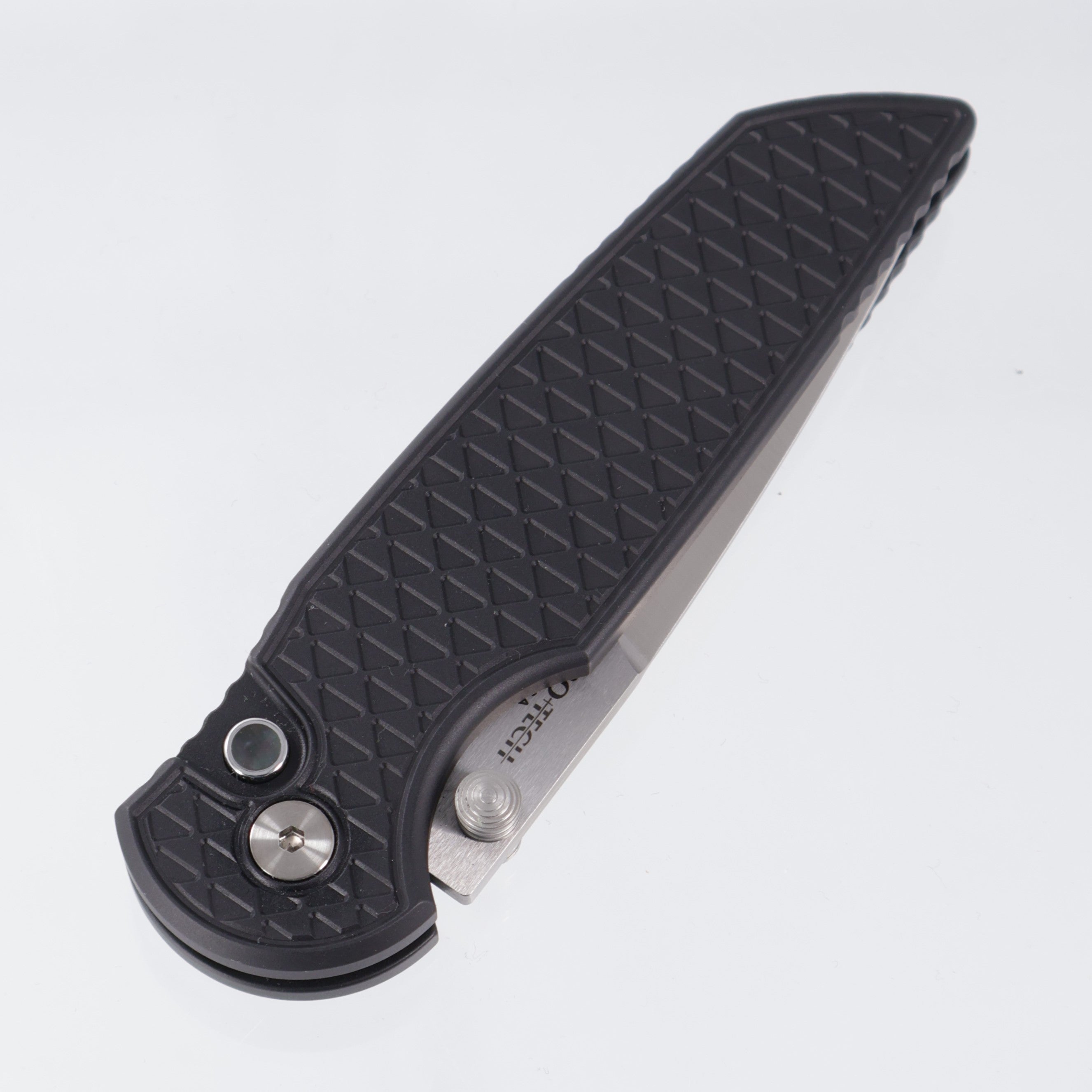 Pro-Tech TR-3 Integrity- Black Aluminum w/ Relic Milling & Black Lip Pearl Button - Satin Magnacut - INT1105-LTD-