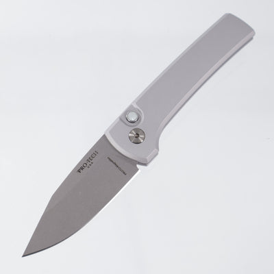 Pro-Tech Scapegoat Compact - Grey Aluminum w/ White Pearl button - Stonewash Proto-MagnaMax - CCKSS26.Scapegoat.1