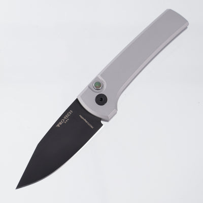 Pro-Tech Scapegoat Compact - Grey Aluminum w/ Black Lip Pearl button - DLC Proto-MagnaMax - CCKSS26.Scapegoat.2