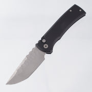 Chaves Redencion Auto Tanto - Black Aluminum Handle - Dark Stonewash Rocked S35VN
