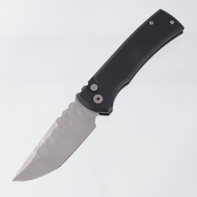 Chaves Redencion Auto Tanto - Black Aluminum Handle - Dark Stonewash Rocked S35VN