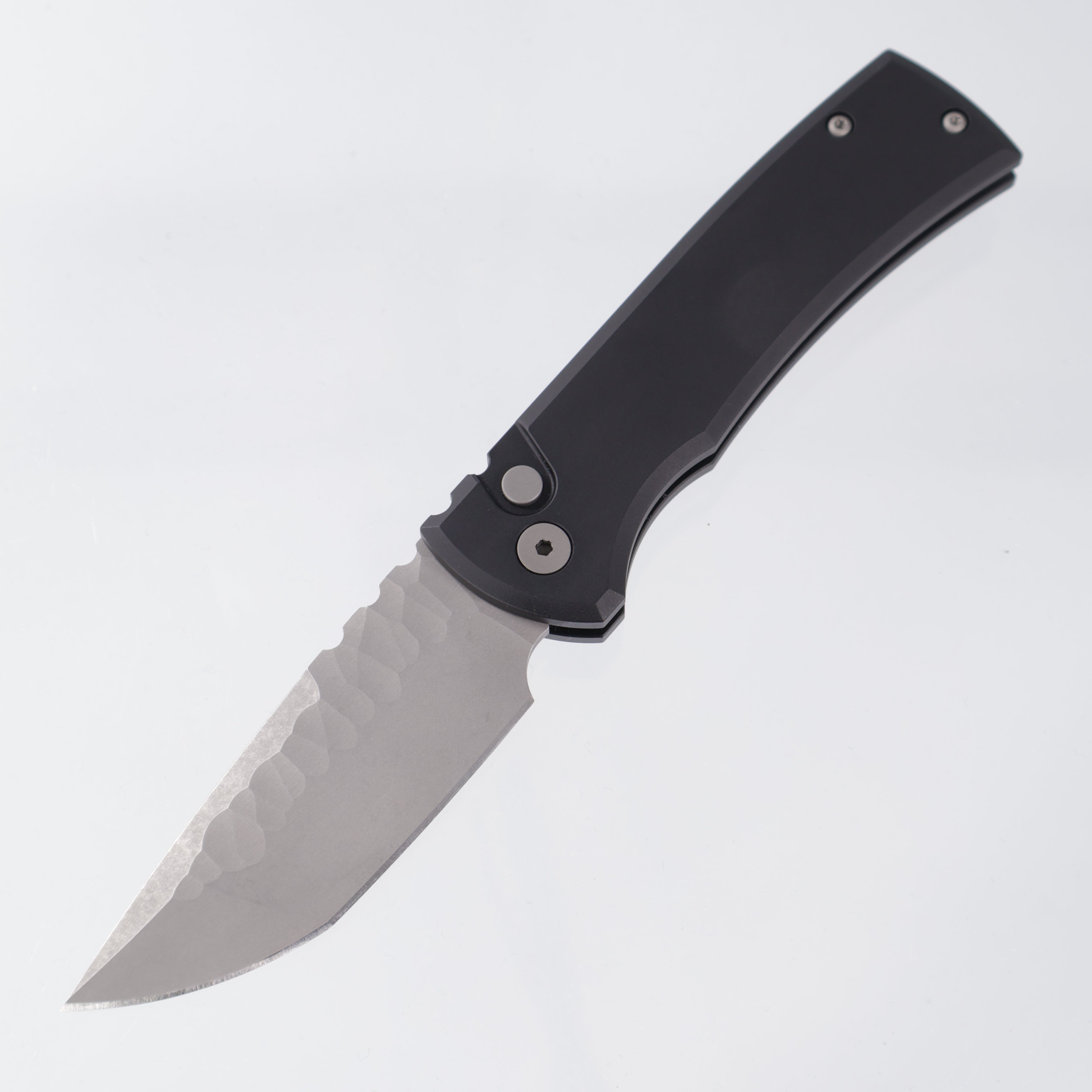 Chaves Redencion Auto Tanto - Black Aluminum Handle - Dark Stonewash Rocked S35VN
