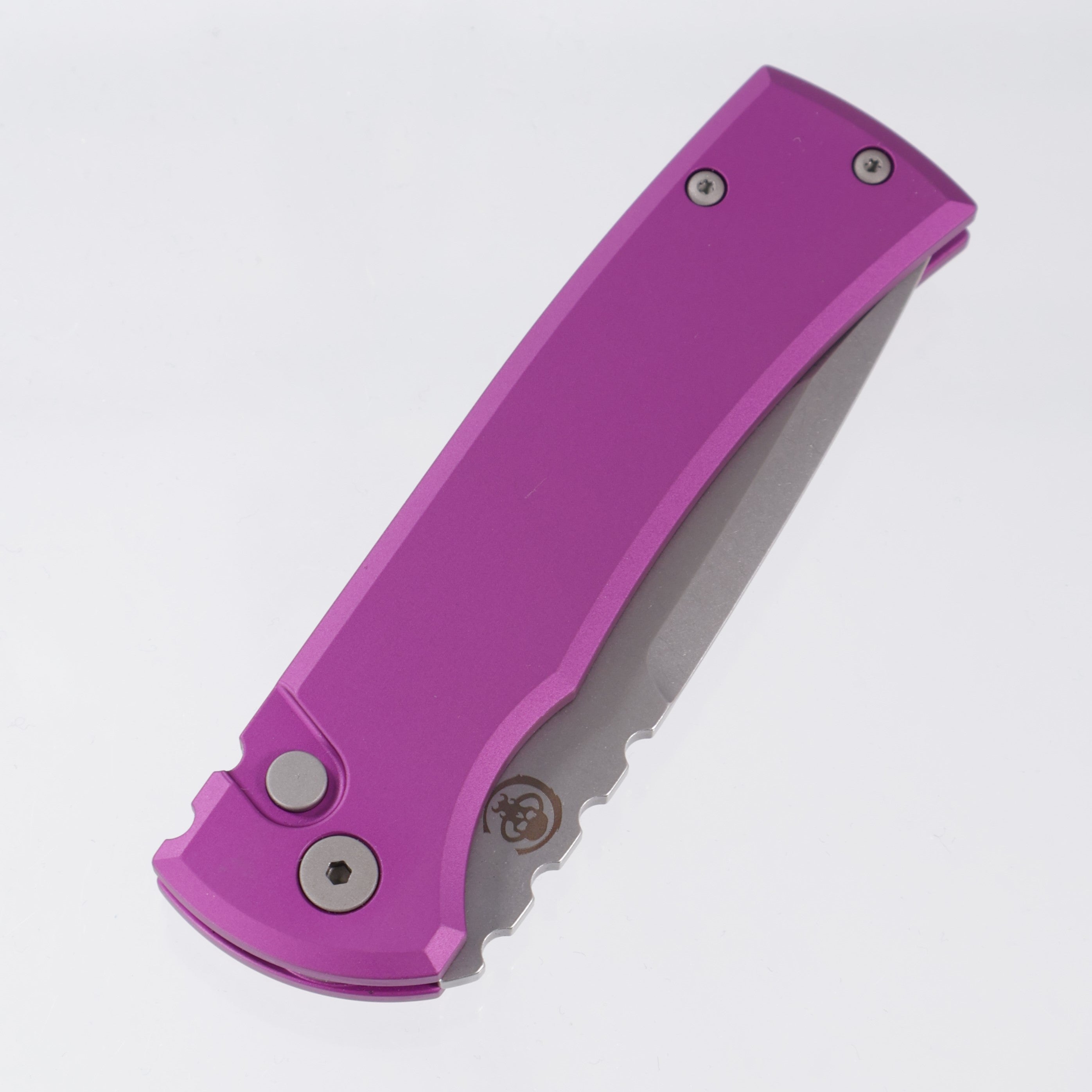 Chaves Redencion Auto Tanto - Purple Aluminum Handle - Stonewash S35VN