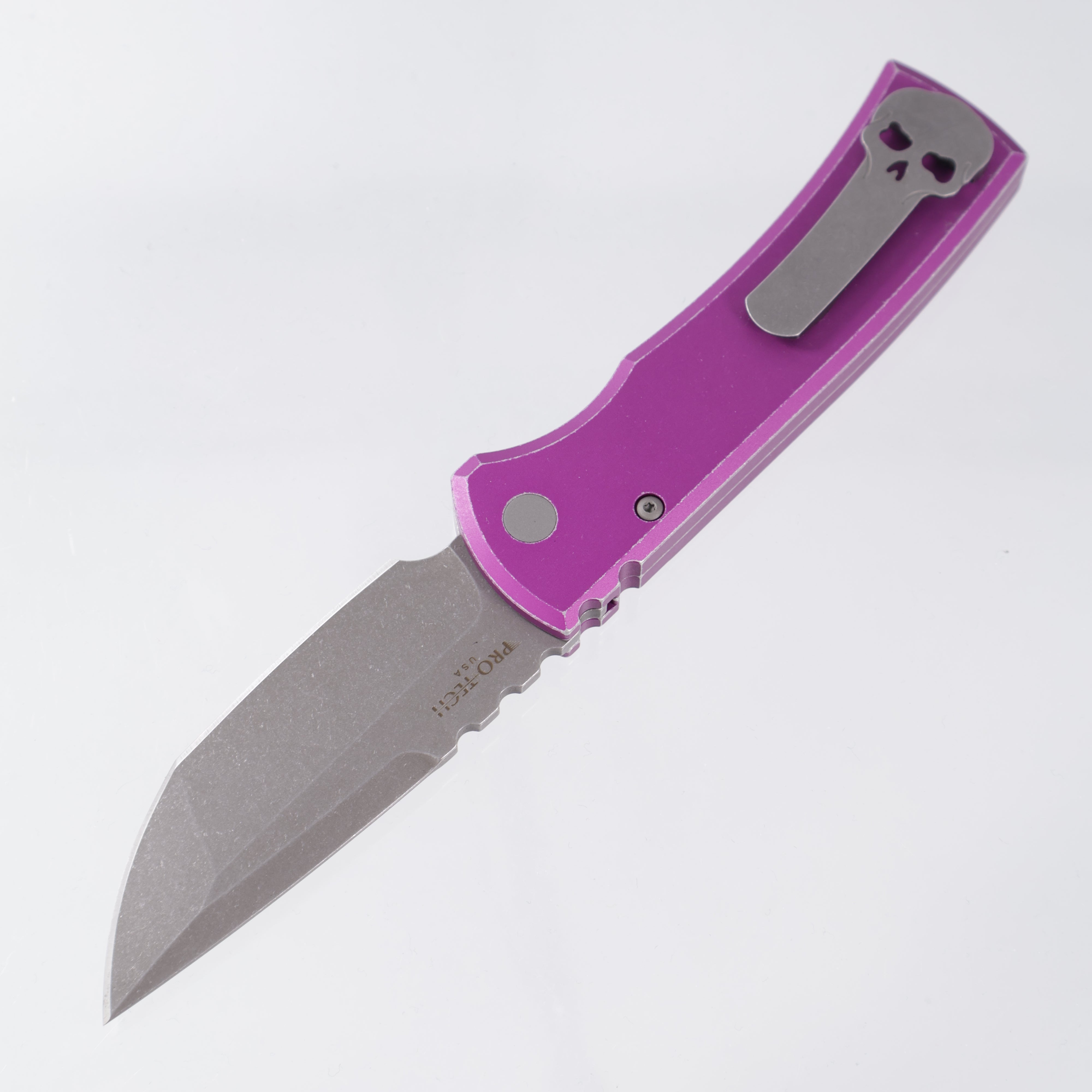 Chaves Redencion Auto Tanto - Battleworn Purple Aluminum Handle - Acidwash S35VN
