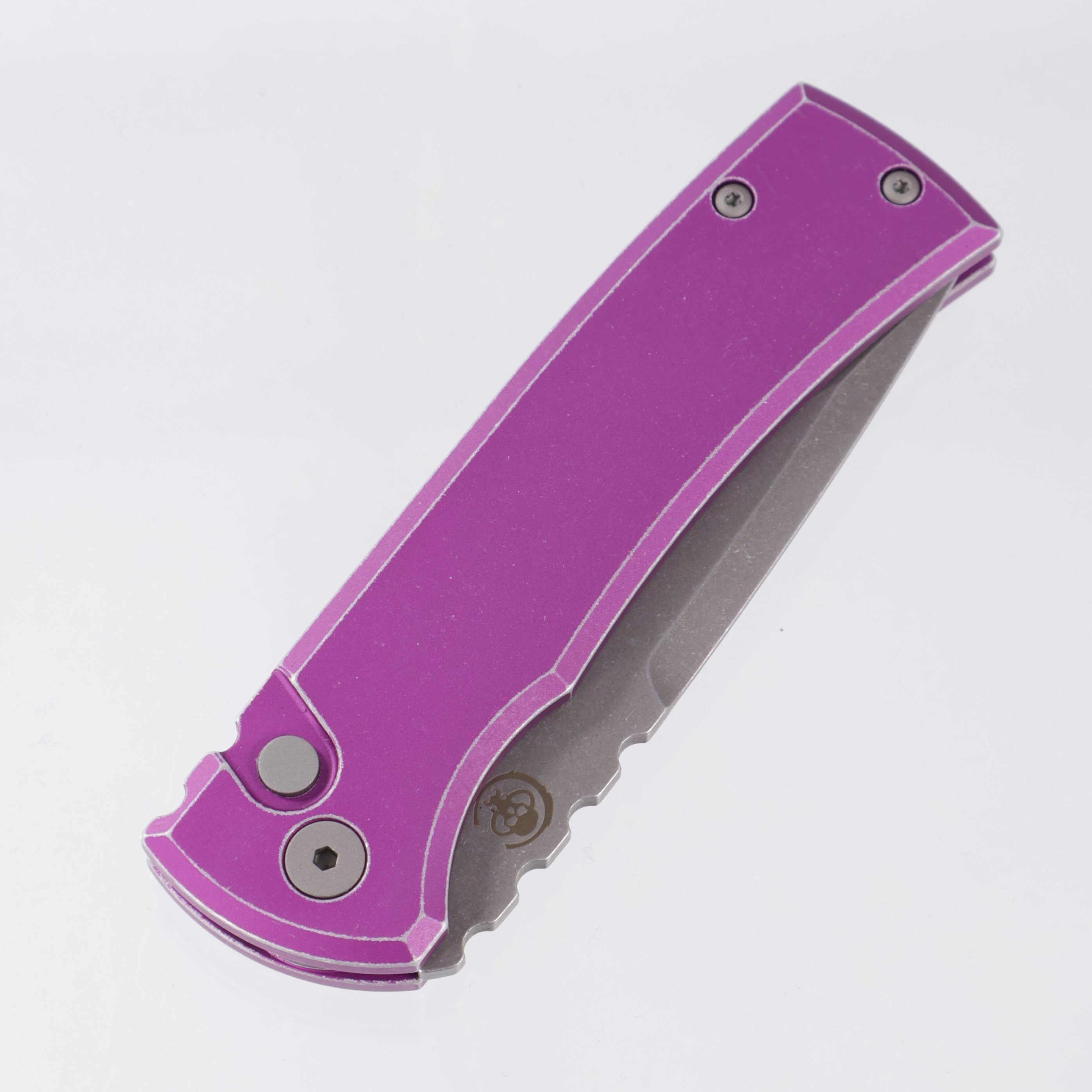 Chaves Redencion Auto Tanto - Battleworn Purple Aluminum Handle - Acidwash S35VN
