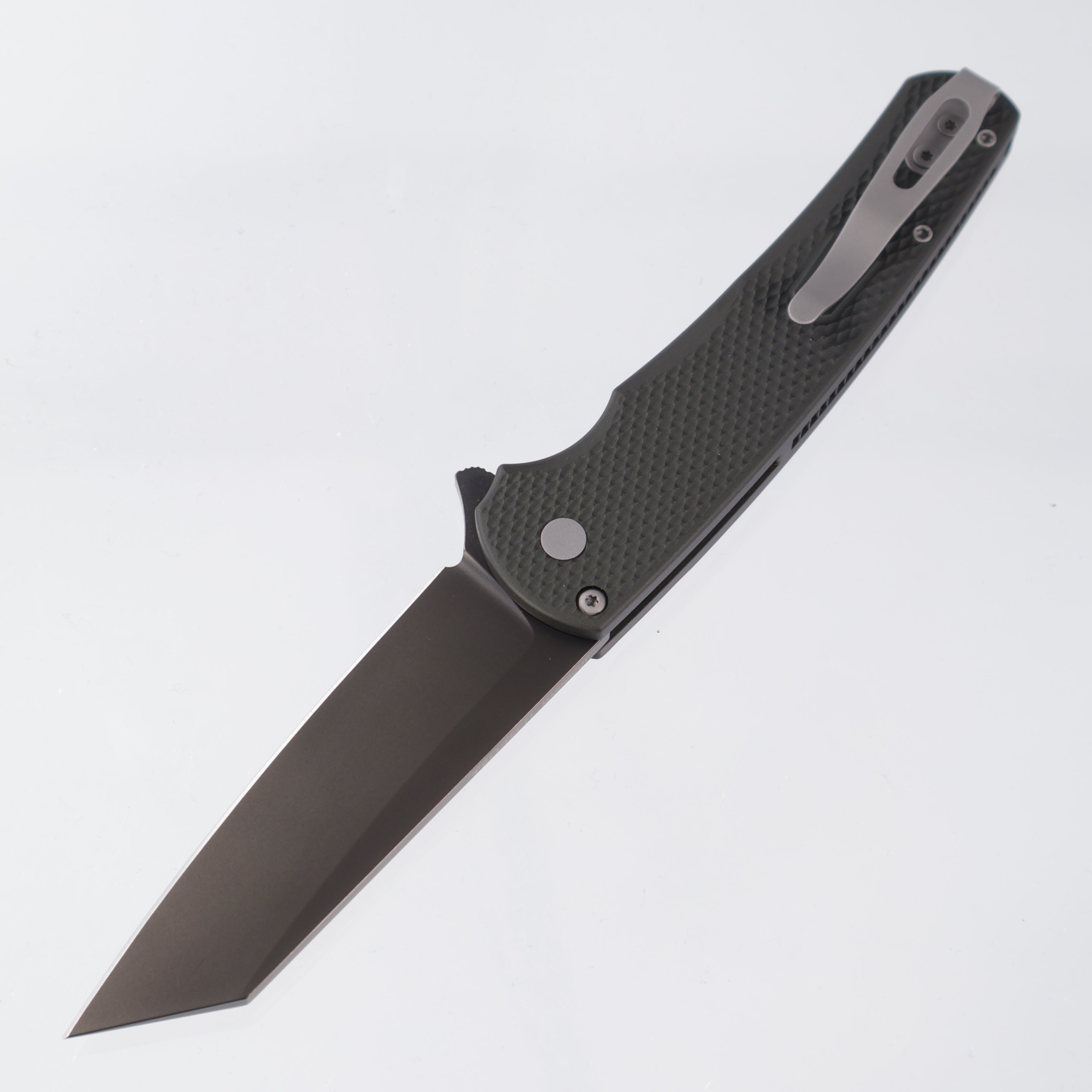 Pro-Tech Malibu - Green Textured Aluminum - DLC Magnacut Reverse Tanto - 5406-SG
