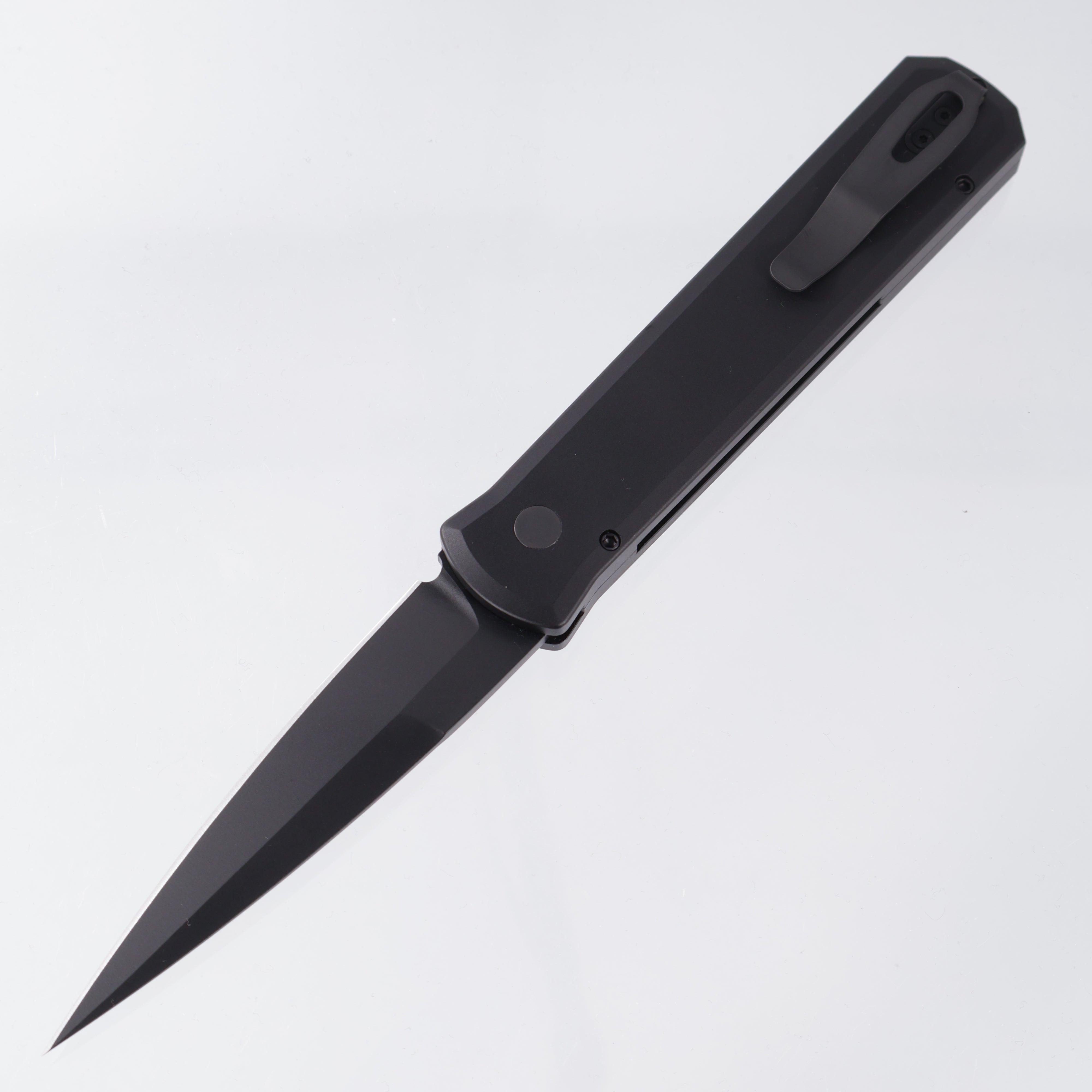 Pro-Tech Godfather - Black Aluminum w/ Tritium Inlay Button - DLC 154CM - 921 OPERATOR