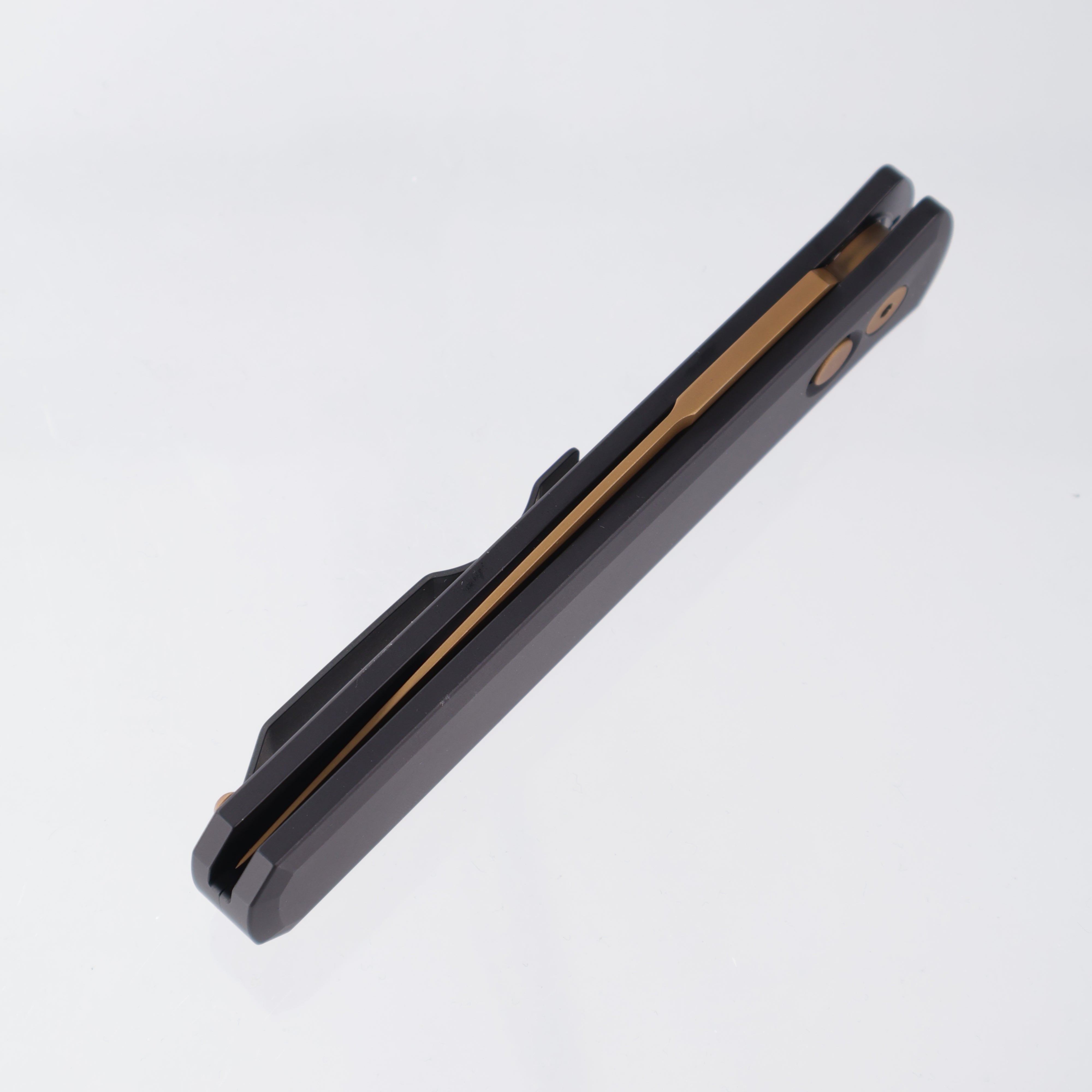 Pro-Tech Godfather - Black Aluminum w/ Tan PVD Hardware - Tan PVD 154CM - 921-TAN