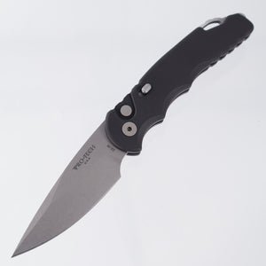 Pro-Tech TR-5 - Black Aluminum w/ Safety - Stonewash S35VN - T501 Tactical Response 5
