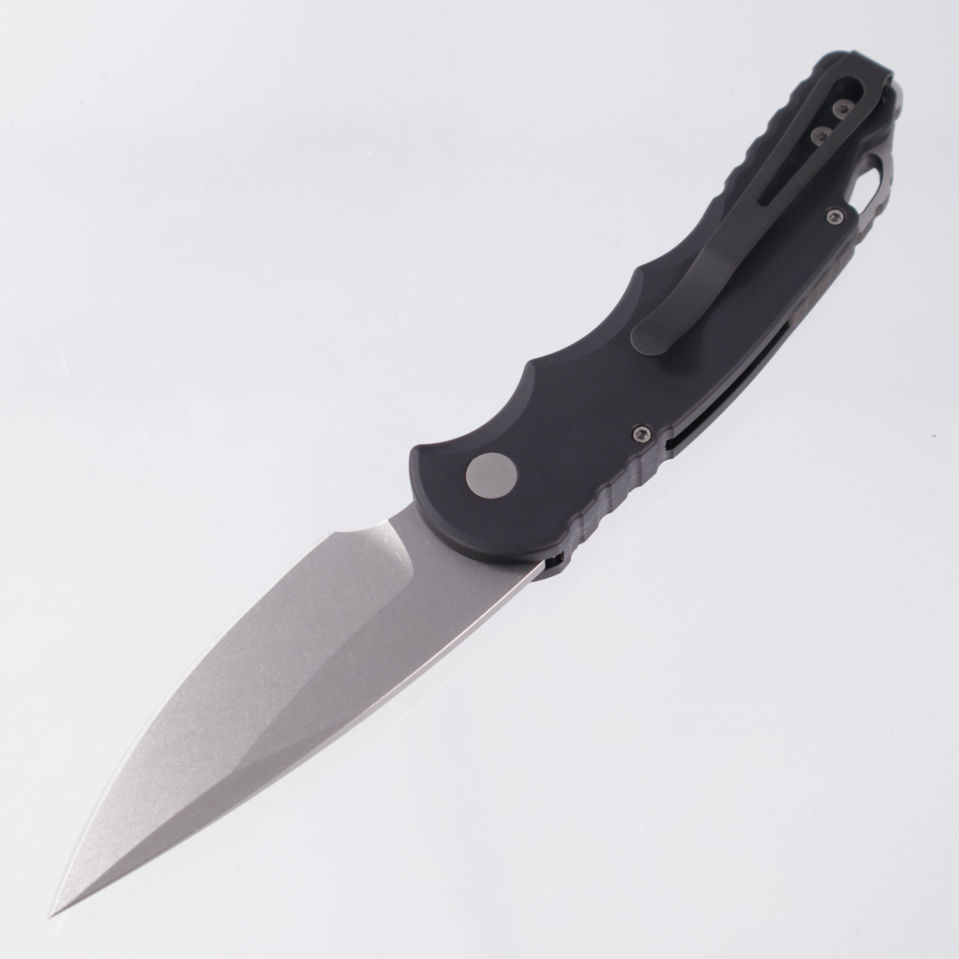 Pro-Tech TR-5 - Black Aluminum w/ Safety - Stonewash S35VN - T501 Tactical Response 5