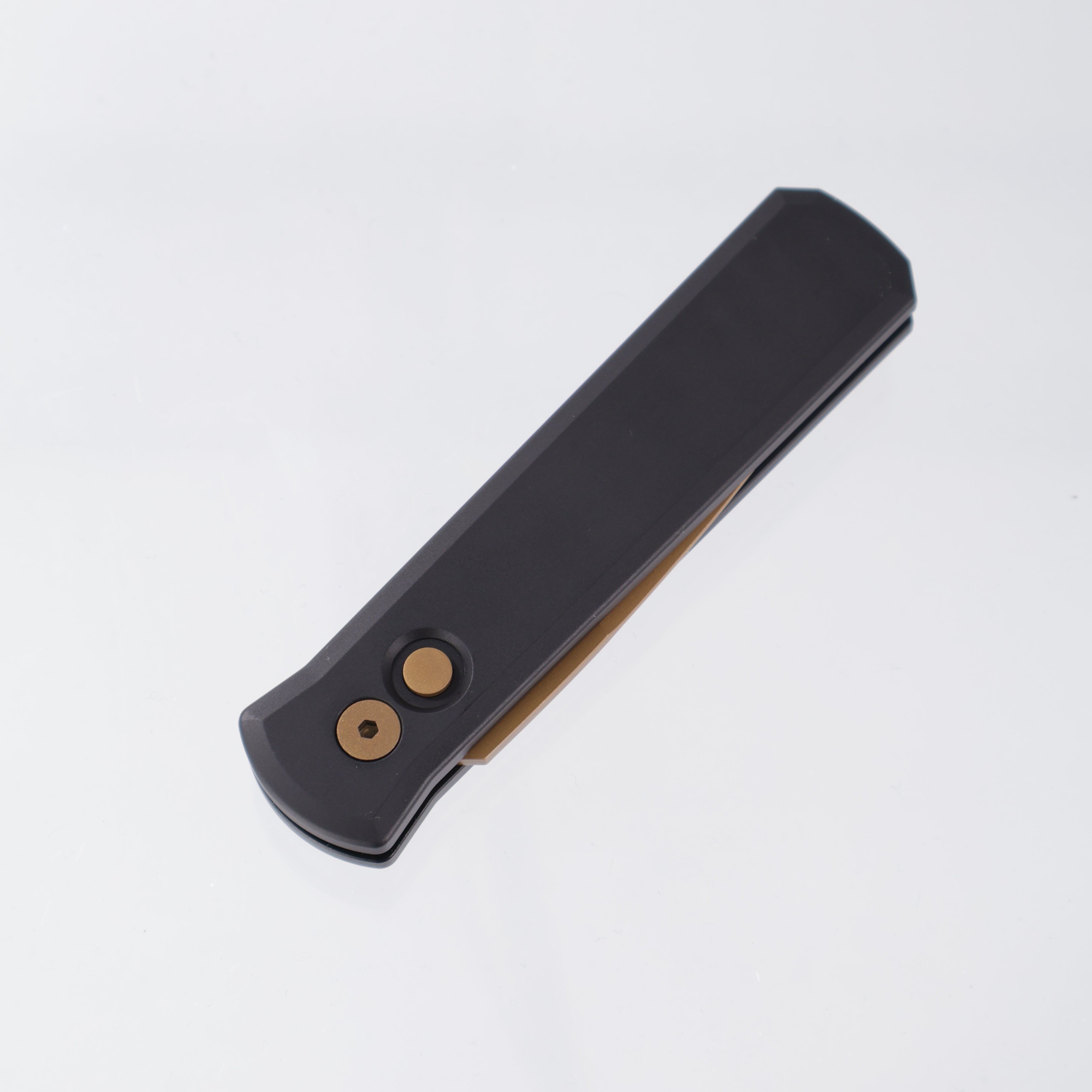 Pro-Tech Godson - Black Aluminum w/ Tan PVD Hardware - Tan PVD 154CM - 721-Tan