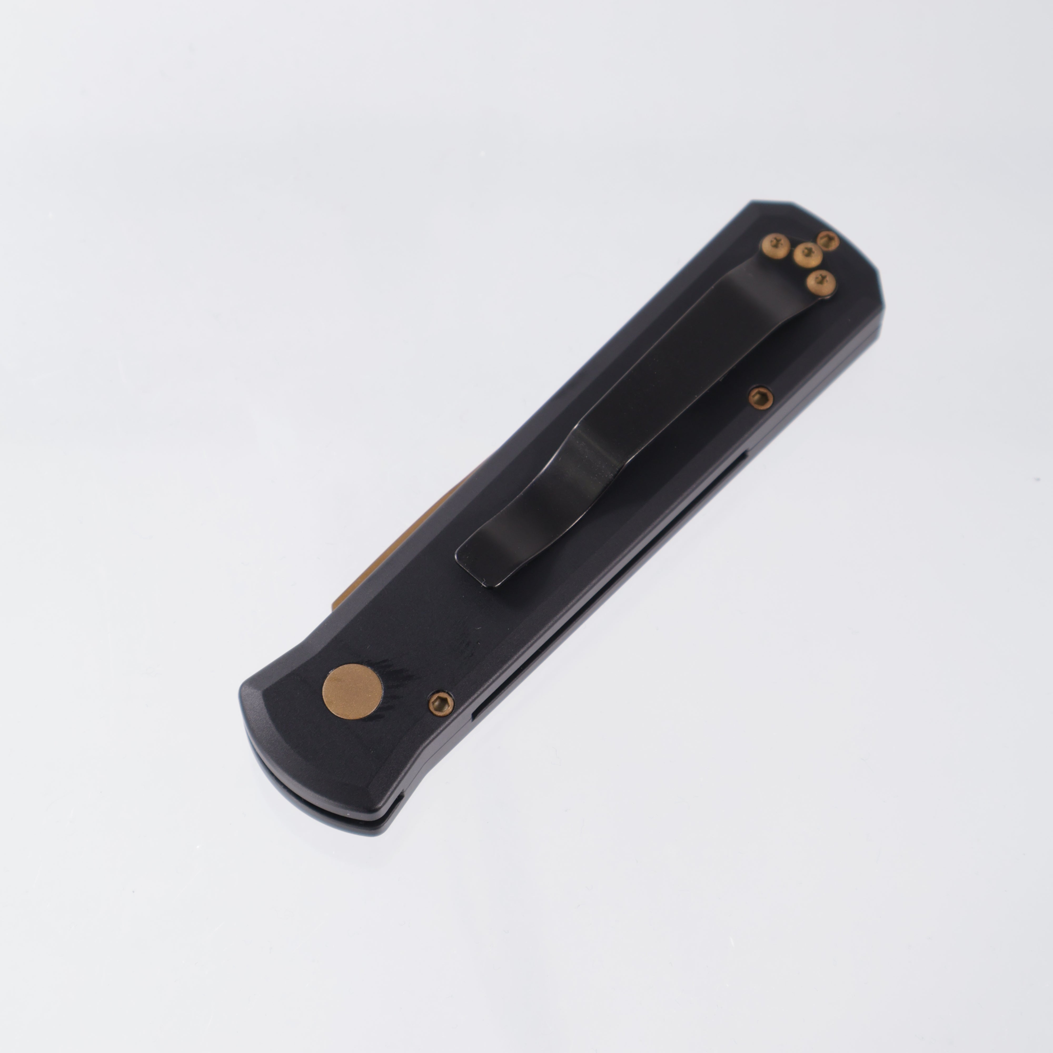 Pro-Tech Godson - Black Aluminum w/ Tan PVD Hardware - Tan PVD 154CM - 721-Tan