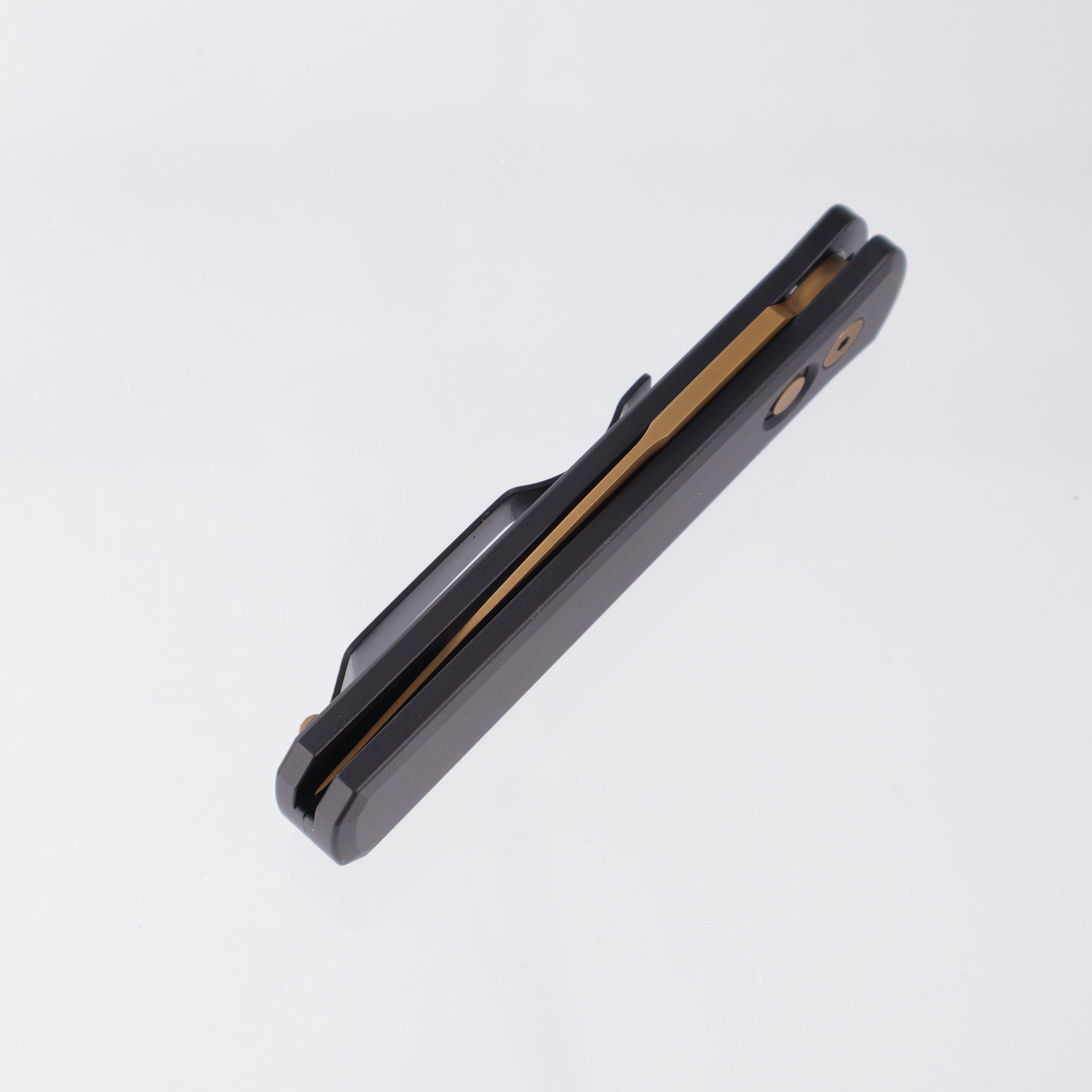 Pro-Tech Godson - Black Aluminum w/ Tan PVD Hardware - Tan PVD 154CM - 721-Tan