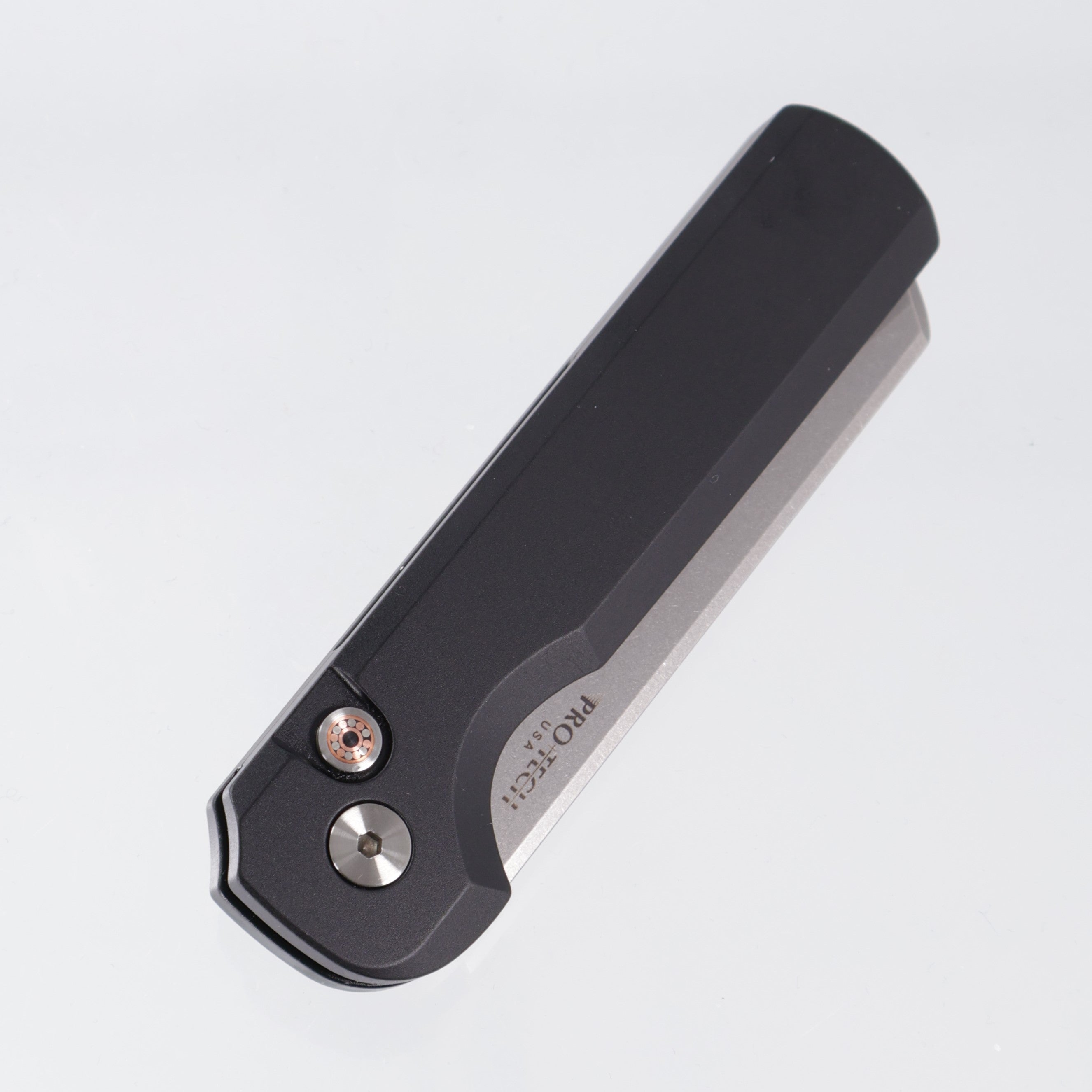 Pro-Tech Slimfoot - Black Aluminum w/ Mosaic Pin Button - Stonewash Magnacut - BST26.Slimfoot.1