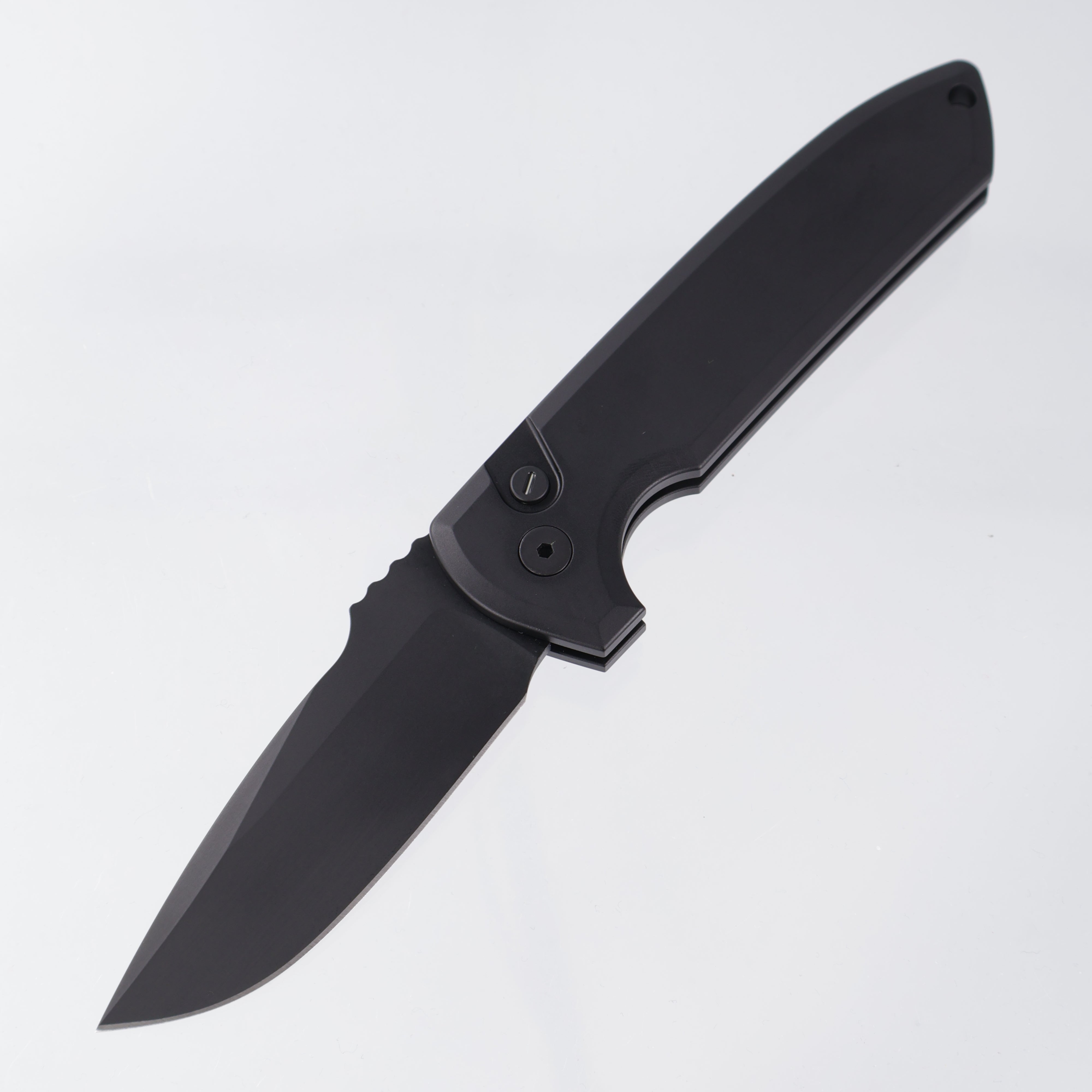 Pro-Tech Rockeye Operator - Black Aluminum w/ Tritium Button Inlay - Sterile DLC Magnacut - LG3101-OP