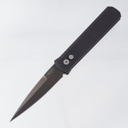Pro-Tech Godfather - Black Aluminum - Smoky Grey 154CM - 921-SG