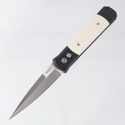 Pro-Tech Godfather Tuxedo - Black Aluminum w/ Ivory Micarta Inlays - Satin 154CM - 951